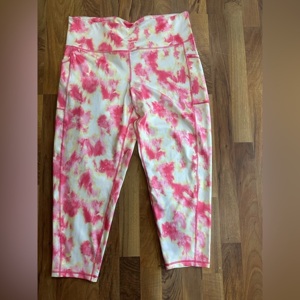 Like new!!- Ideology Pink and Yellow Tie-Dye Joggers